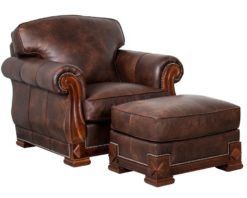 Classic Leather Edwards Chair 531 leather Lumina Moscato small Old Copper wood Russet M2