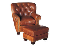 Classic Lleather Fireside Chair 117786