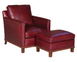 Classic Leather Lindsay Chair 21-22 in Su Casa Picante leather