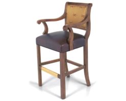 Classic Leather Regency Barstool 7626 at LeatherFurniture-USA.com