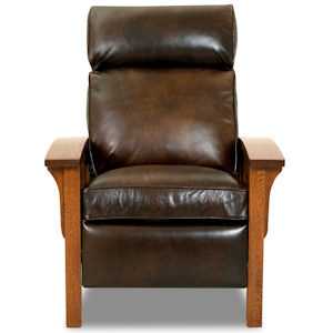 Mission Style Leather Recliner