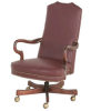 Classic Leather Goose Neck Swivel Chair 606-ST