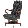 Classic Leather Tufted Goose Neck Chair 806