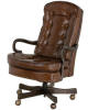 Classic Leather Semi Attached Goose Neck Chair 706-ST